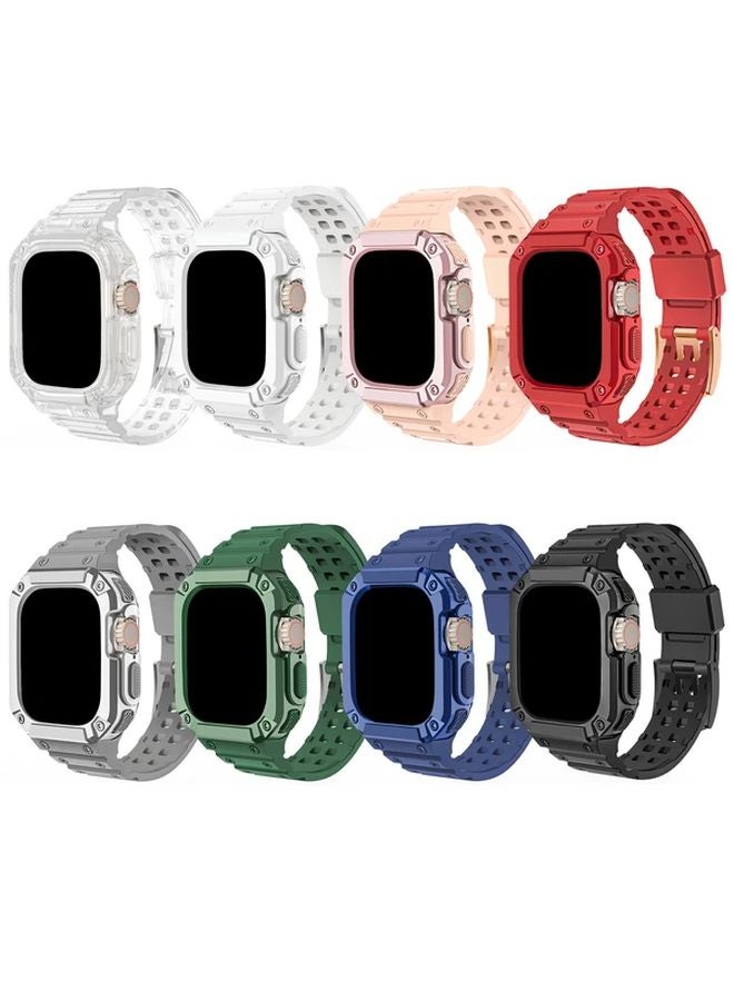 Green Protective Case with Strap Compatible with iWatch 38 40 41mm Series Ultra SE - Image 5